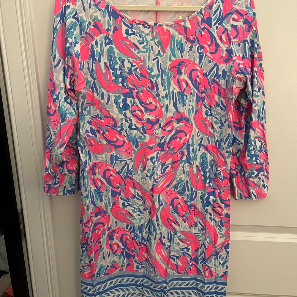Lilly Pulitzer Vibrant Pink and Blue Dress